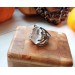 Rose quartz silver ring
