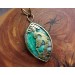 Dragon brass necklace with agate