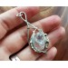 Silver pendant with rose quartz 