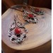 Carnelian jewelry set earrings and necklace