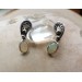 Silver earrings with opals