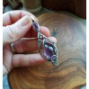 Silver amethyst knot necklace wire wrap 