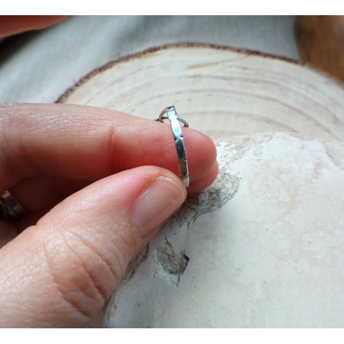 Silver celtic knot amethyst ring