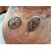 Filigree copper and brass earrings 
