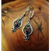Silver filigree earrings with amethyst