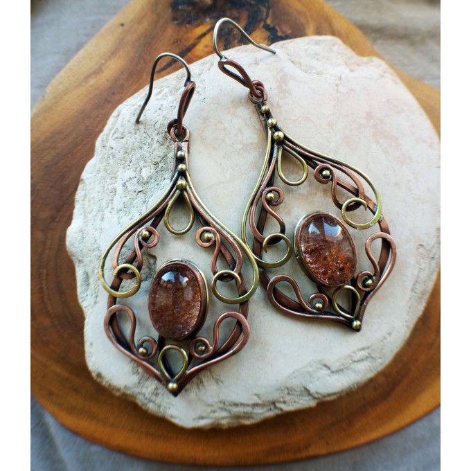 Fantom quartz earrings 