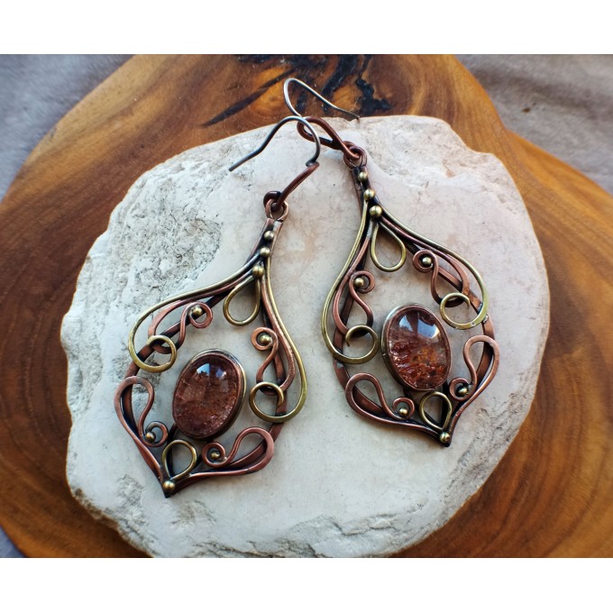 Fantom quartz earrings 