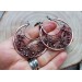 Filigree copper earrings with silver earhook