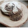 Filigree copper earrings with silver earhook