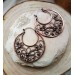 Filigree copper earrings with silver earhook