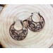 Filigree copper earrings with silver earhook