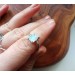 Silver moonstone ring