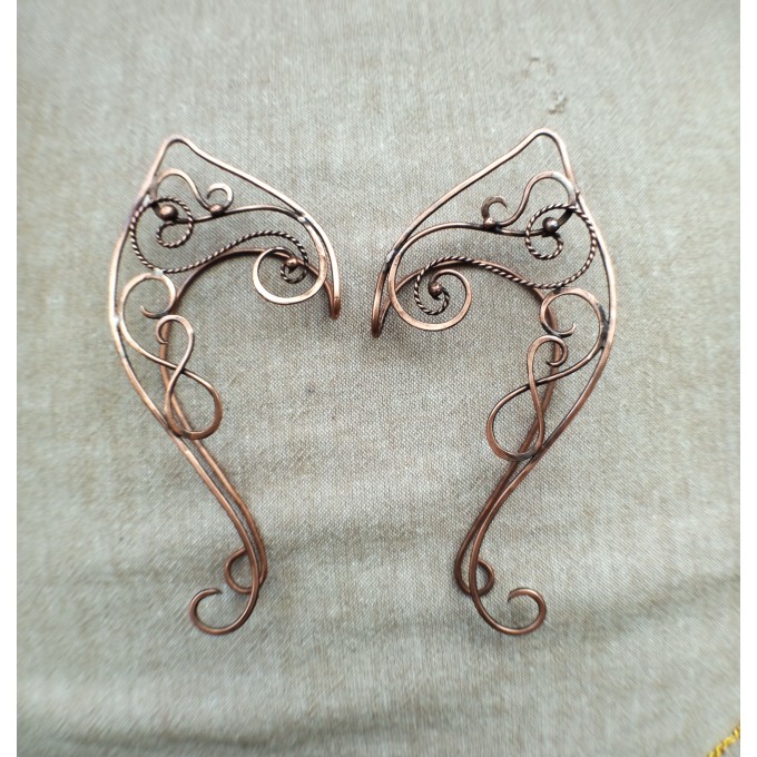 Elven ear cuffs, copper