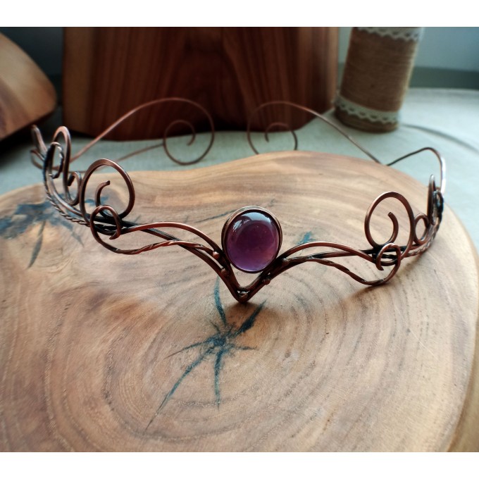 Elven tiara with amethyst