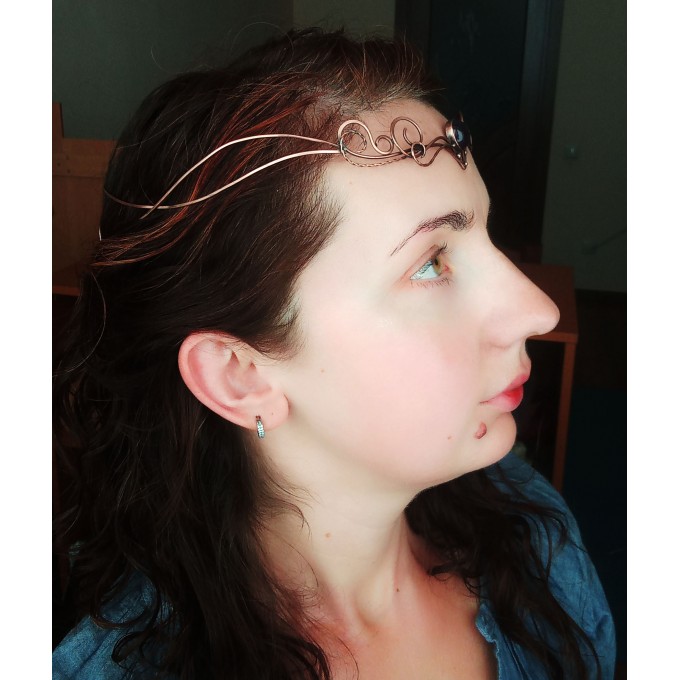 Elven tiara with amethyst