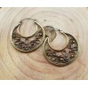 Filigree copper earrings with silver earhook