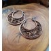 Filigree copper earrings with silver earhook