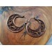 Filigree copper earrings with silver earhook