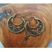 Filigree copper earrings with silver earhook