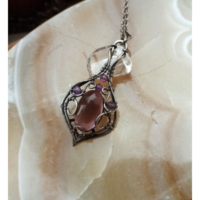 Silver amethyst necklacere