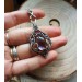 Silver amethyst knot necklace wire wrap 