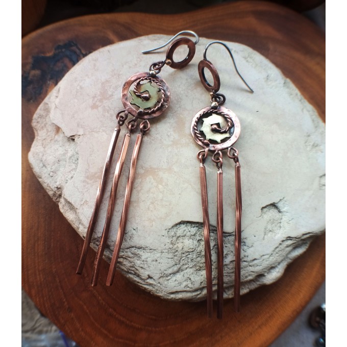 Steampunk long earrlings