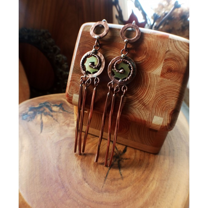 Steampunk long earrlings