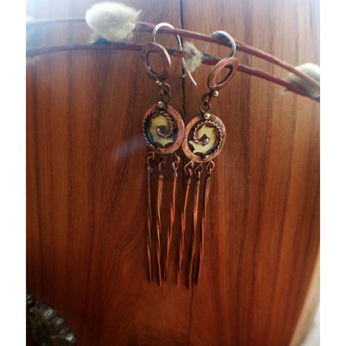 Steampunk long earrlings