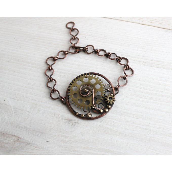 Copper SteamPunk bracelet