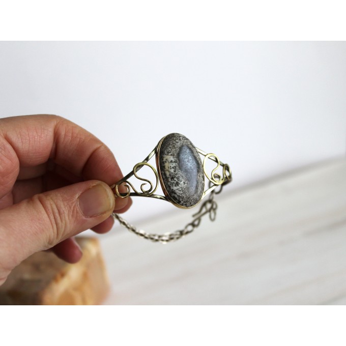 Dendrite agate bracelet