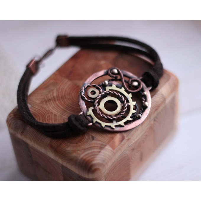 Copper SteamPunk bracelet