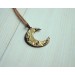 Brass moon necklace