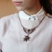 Copper filigree anise necklace