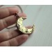 Brass moon necklace